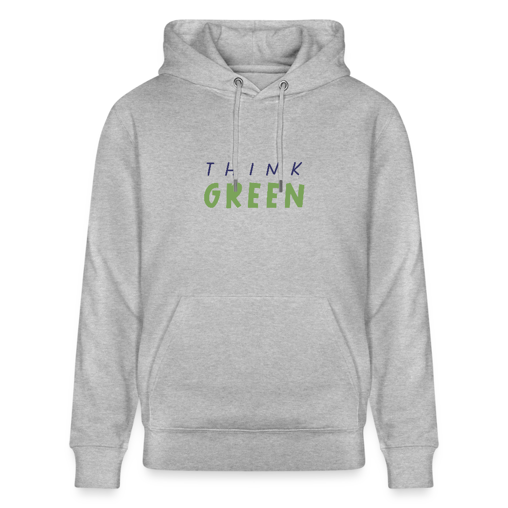 Unisex Bio-Hoodie - think green - Grau meliert