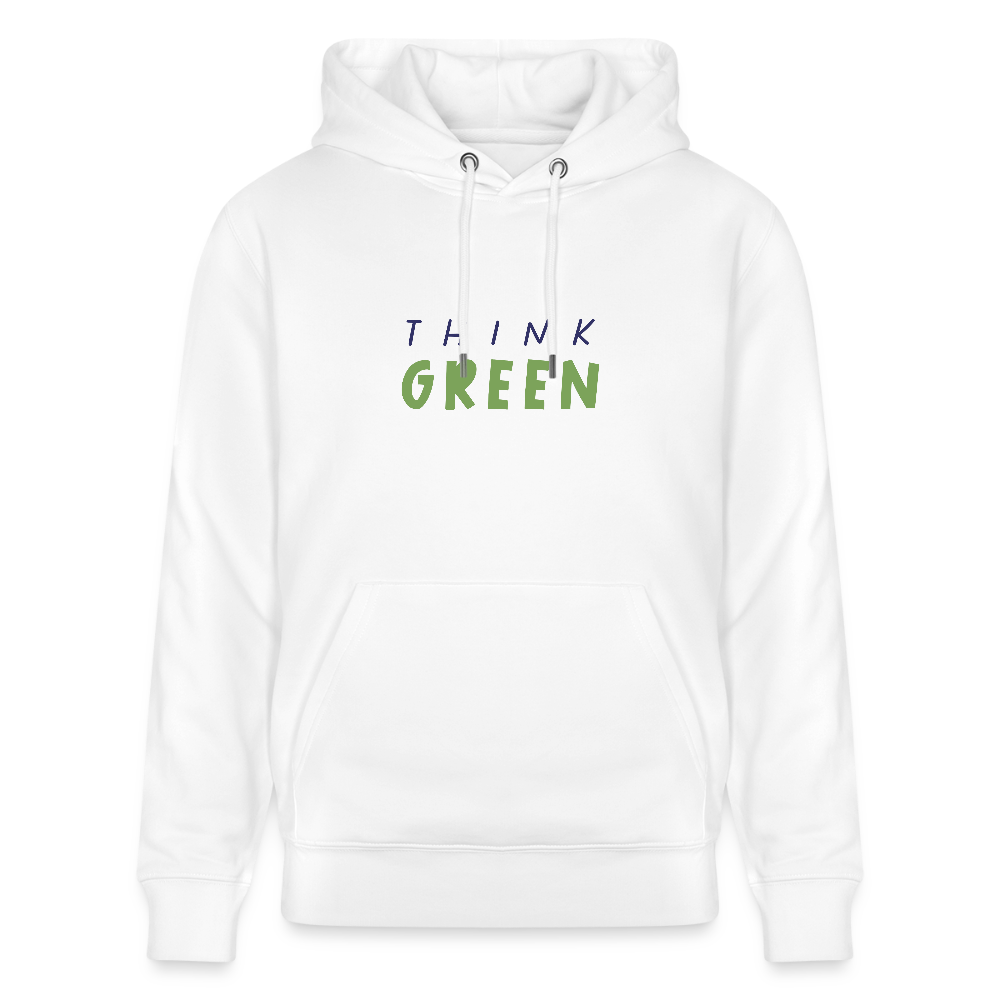 Unisex Bio-Hoodie - think green - Weiß